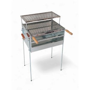 Churrasqueira Premium Inox Média Grelha Descanso 50x38