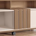 Ver imagem 4 de Rack Bancada para Sala Graci 1.36 Castanho Off White – Hb Móveis