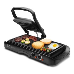 Grill 2 em 1 com Chapa Flutuante e Chapa Lisa, 127v 1500w Preto Multi - Go120 Go120 Multi Home