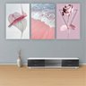 Kit Placas Quadros Decorativos 3 Pçs 60x40 Floral Praia Rosa - 8