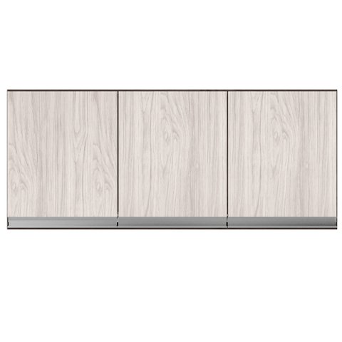 Armário Aéreo Cozinha Andréia 3 Portas 120 cm Castanho Avelã 1841 AJL Móveis