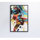 Ver imagem 4 de Quadro Mulher Pintura - 40x60 - Vidro Impresso