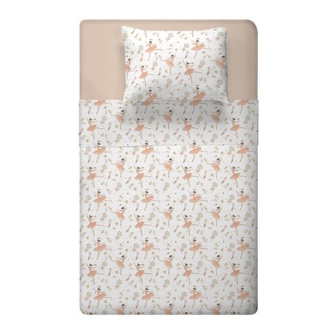 Jogo de Cama 100% Algodão Infantil 180 Fios Fiori Solteiro