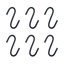 Gancho S Preto Apoio Multiuso Organização Casa Utensílios 10und. - 2
