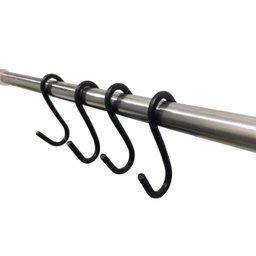 Gancho S Preto Apoio Multiuso Organização Casa Utensílios 10und. - 3
