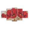 Quadros Decorativos Mosaico MDF Floral Flores Buquê Vermelho 115x60cm - 1