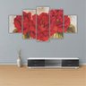 Quadros Decorativos Mosaico MDF Floral Flores Buquê Vermelho 2 115x60cm - 8