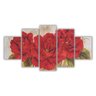 Quadros Decorativos Mosaico MDF Floral Flores Buquê Vermelho 2 115x60cm - 1