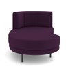 Sofá Chaise Longue Sala de Estar Living Lucca Esquerdo D02 Veludo Roxo C-292 - Lyam Decor - 4