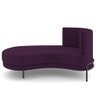 Sofá Chaise Longue Sala de Estar Living Lucca Esquerdo D02 Veludo Roxo C-292 - Lyam Decor - 5