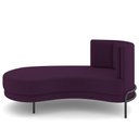 Ver imagem 5 de Sofá Chaise Longue Sala de Estar Living Lucca Esquerdo D02 Veludo Roxo C-292 - Lyam Decor
