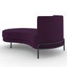Sofá Chaise Longue Sala de Estar Living Lucca Esquerdo D02 Veludo Roxo C-292 - Lyam Decor - 6