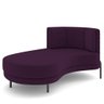 Sofá Chaise Longue Sala de Estar Living Lucca Esquerdo D02 Veludo Roxo C-292 - Lyam Decor - 1