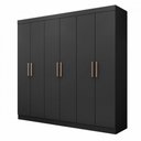 Ver imagem 2 de Guarda Roupa de Casal Paris 6 Portas MDP Preto Fosco Maxel