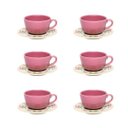 Ver imagem 2 de Conjunto de 6 Xícaras Grandes 200ml Com Pires Unni Lima