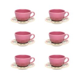 Conjunto de 6 Xícaras Grandes 200ml Com Pires Unni Lima - 2
