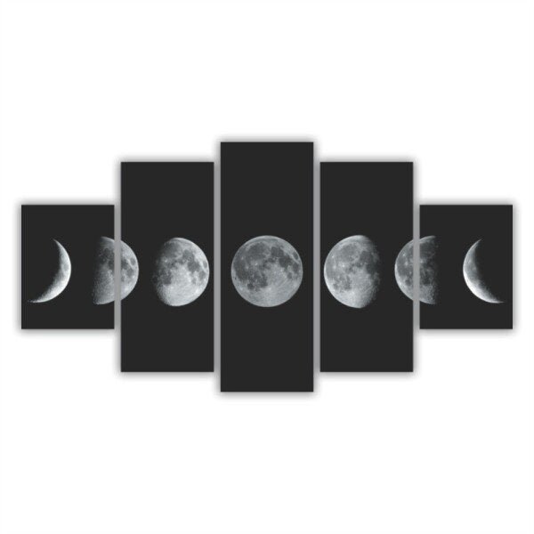 Quadros Decorativos Mdf Fases da Lua Sala Quarto - 1