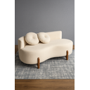 Ver imagem 2 de Sofá Decorativo Sala Estar Orgânico 1,20 Cm Living Boucle Bege - Montanaris Decor