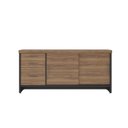 Ver imagem 5 de Balcão Tamburato com Gavetas Ii - Nogal/preto 6177