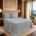 Ver imagem 1 de Conjunto Cama Casal Queen Size Kayla 04 Pç Bordado 300 Fios:Cinza