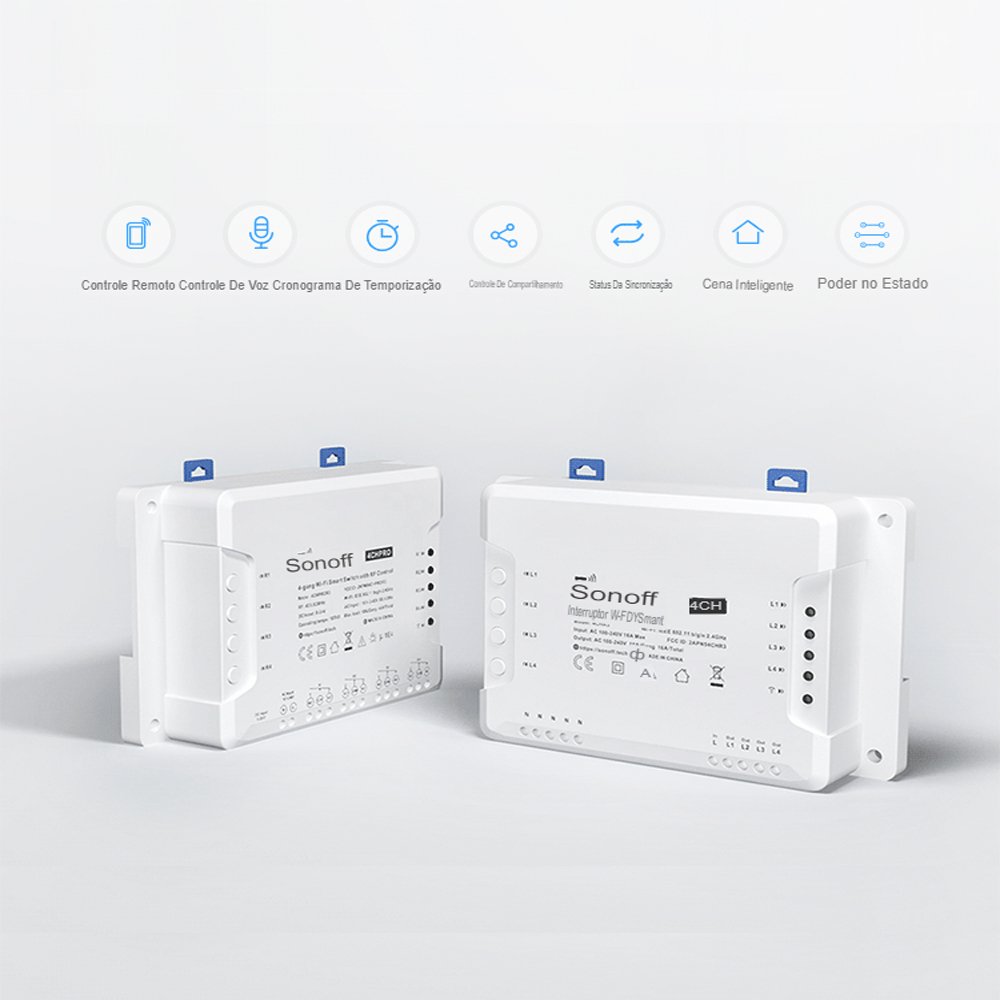 Sonoff 4CH R3 WiFi Pronta Entrega Automação Residencial Casa Inteligente Smart Home - 8