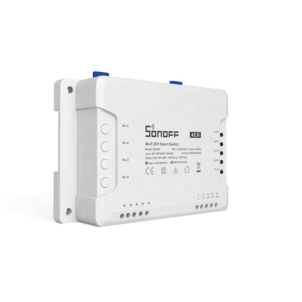 Sonoff 4CH R3 WiFi Pronta Entrega Automação Residencial Casa Inteligente Smart Home - 4