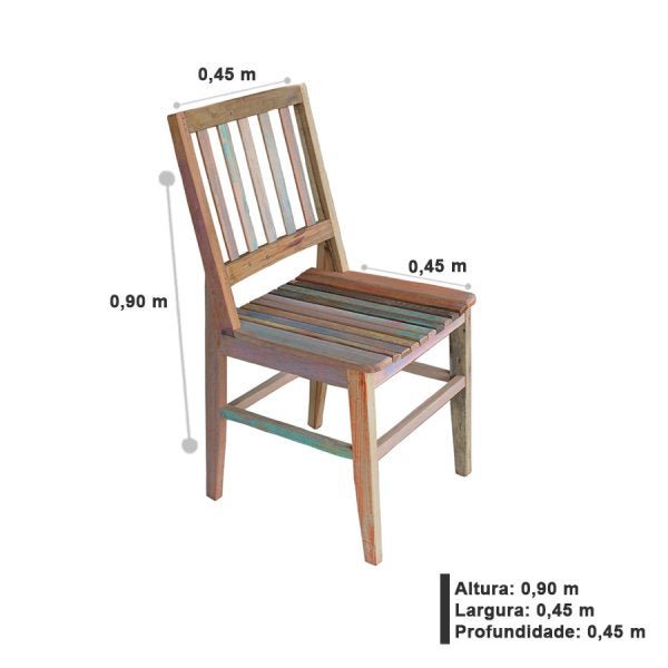 Cadeira Madeira Maciça - Ar-Rústico Color - 5