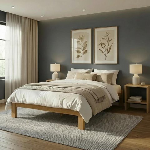 Cama Casal Turca Queen em Madeira Maciça Reforçada Nogueira