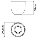 Ver imagem 3 de Kit 2 Vasos para Plantas Tramontina Laos 38cm em Polietileno Granito Areia Folhagem Decorativo