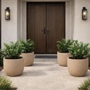 Ver imagem 4 de Kit 2 Vasos para Plantas Tramontina Laos 38cm em Polietileno Granito Areia Folhagem Decorativo