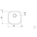 Ver imagem 4 de Cuba Tramontina para Pia Cozinha Inox Escovado 40x40cm Aria Max 40 Bs Embutir ou Sobrepor