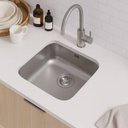 Ver imagem 3 de Cuba Tramontina para Pia Cozinha Inox Escovado 40x40cm Aria Max 40 Bs Embutir ou Sobrepor