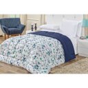 Ver imagem 1 de Edredom Quality 100% Algodao Casal Super King 1 Peça:azul Geometrico