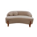 Ver imagem 3 de Namoradeira Sofá Feijão Moscou 130cm Orgânica Suede Bege