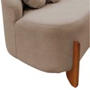 Ver imagem 7 de Namoradeira Sofá Feijão Moscou 130cm Orgânica Suede Bege