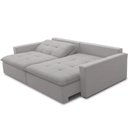 Ver mais imagens de Sofá Cama Retrátil Reclinável para Sala de Estar 208cm Lari F04 Veludo Cinza - Lyam Decor