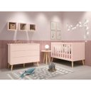 Ver imagem 2 de Cômoda Retrô Theo 6 Gavetas com Kit Pé em Madeira Natural - Rosa