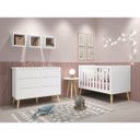 Ver imagem 2 de Cômoda Retrô Theo 6 Gavetas com Kit Pé em Madeira Natural - Branco