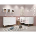 Ver imagem 2 de Cômoda Retrô Theo 6 Gavetas com Kit Pé Madeira – Branco