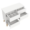 Ver imagem 3 de Cômoda Retrô Theo 6 Gavetas com Kit Pé Madeira – Branco
