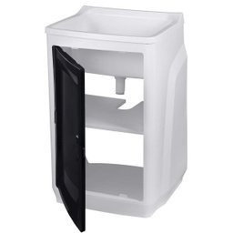 Gabinete Plástico com Tanque 15L 1 Porta Gtq0 Branco/Preto Astra - 2