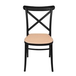 Cadeira Empilhável Plats Polipropileno Preta - 2 Cadeira Empilhável Plats Polipropileno Preta - 2