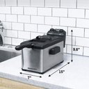 Ver imagem 7 de Elite Gourmet Fritadeira Elétrica 3.5 Qt com Cesto Removível e Timer (inox)