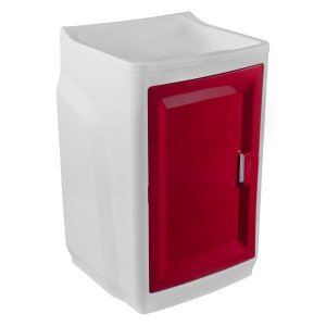 Gabinete Plástico com Tanque 15L 1 Porta Gtq0 Branco/Bordô Astra