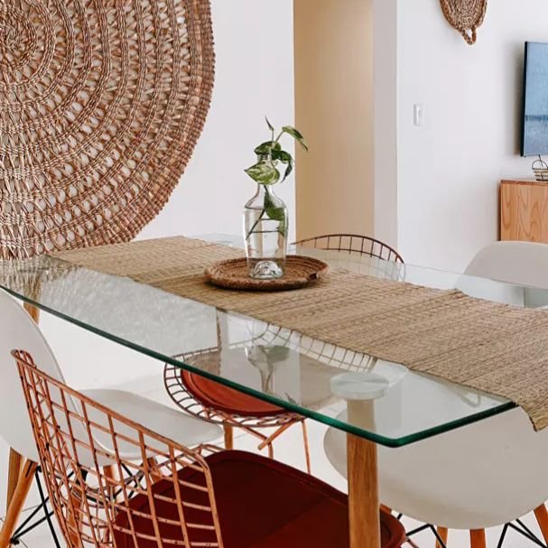 Passadeira para Mesa em Junco 1,00mt X 30cm Caminho Mesa Decore Fácil Shop