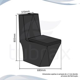 Vaso Sanitário Monobloco Cerâmica Modelo Diamante Tubrax - 6