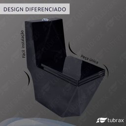 Vaso Sanitário Monobloco Cerâmica Modelo Diamante Tubrax - 2
