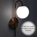 Ver imagem 7 de Arandela Esfera Redonda Vidro Leitoso Fosco 36cm Mm Iluminação
