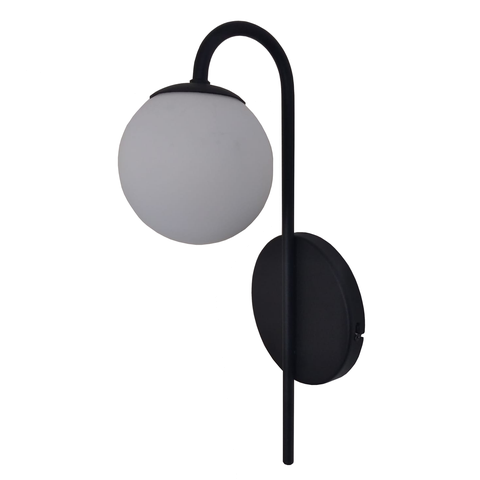 Arandela Esfera Redonda Vidro Leitoso Fosco 36cm Mm Iluminação