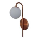 Ver imagem 2 de Arandela Esfera Redonda Vidro Leitoso Fosco 36cm Mm Iluminação